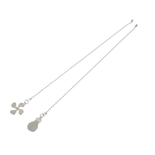 HONITANO 2 Stück Deckenventilator Kettenverlängerung aus Langlebiger Legierung Stilvolles Kronleuchter Zubehör für und Deckenlampen Silberfarbene Pendelkette von HONITANO
