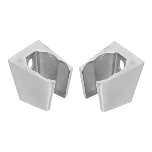 HONITANO 2 Stück Edelstahl Duschkopfhalter Wandmontage Quadratisch Handbrause Halterung Badezimmer Organizer Platzsparend Kompatibel Sicher Befestigt Modern Design von HONITANO