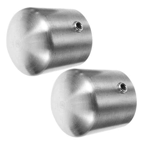 HONITANO 2 Stück Edelstahl Handlauf Endkappen Ømm Rostfrei Dickwandig Langlebig Modern Einfache Montage Geeignet für Treppen Geländer Innen Außenbereich Pfostenkappe für Handrail Sealing von HONITANO