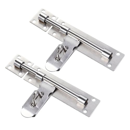 HONITANO 2 Stück Edelstahl Türschloss Riegel Bolzenriegelschloss mit Stabilem Winkel für Fenster Schiebetür Sicherheitsschloss Korrosionsbeständig Robust HONITANO 2 Stück Edelstahl Türschloss Riegel Bolzenriegelschloss mit Stabilem Winkel für Fenster Schiebetür Sicherheitsschloss Korrosionsbeständig Robust von HONITANO