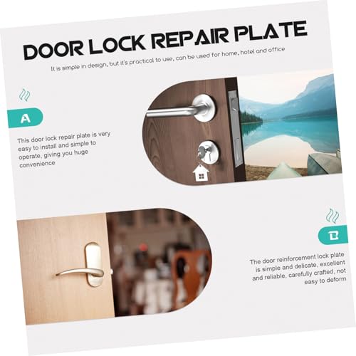 HONITANO 2 Stück Edelstahl Türverstärkungsplatte mit Abgerundeten Kanten Rostfrei Glatte Oberfläche Türschloss Reparaturplatte für Lockere Schlösser und Beschädigte Türgriffe Sicher und HONITANO 2 Stück Edelstahl Türverstärkungsplatte mit Abgerundeten Kanten Rostfrei Glatte Oberfläche Türschloss Reparaturplatte für Lockere Schlösser und Beschädigte Türgriffe Sicher und von HONITANO