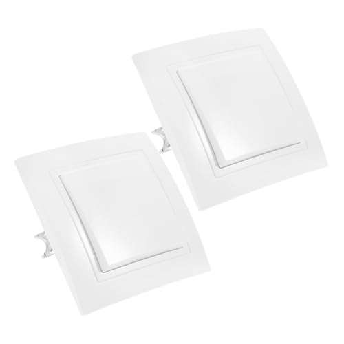 HONITANO 2 Stück Einpoliger Doppel Wechselschalter Lichtschalter Wandmontage Acv Innenbereich Steuerungsschalter Stabile Leistung Einfache Installation Vielseitig Einsetzbar von HONITANO