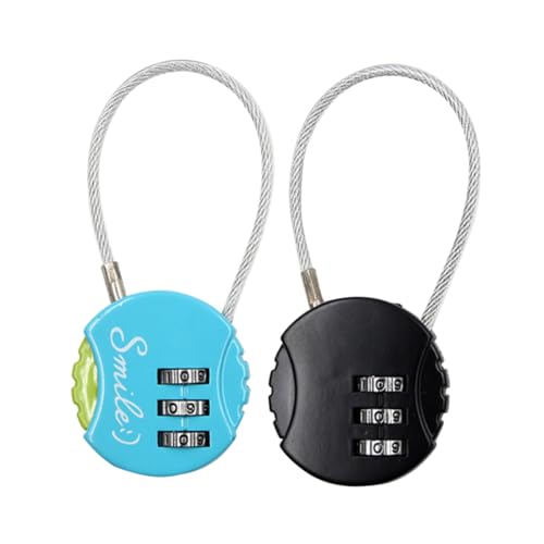 HONITANO 2 Stück Gepäckschloss mit Stahlseil Zahlenschloss für Rucksack Koffer Fitnessraum und Schrank Diebstahlschutz Wetterfest Zufällige Farbe Zufällige Farbe HONITANO 2 Stück Gepäckschloss mit Stahlseil Zahlenschloss für Rucksack Koffer Fitnessraum und Schrank Diebstahlschutz Wetterfest Zufällige Farbe Zufällige Farbe von HONITANO