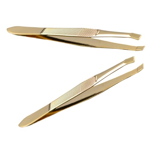 HONITANO 2 Stück Goldfarbene Rostfreie Augenbrauenpinzette Präzises Zupfen Vielseitig für Wimpernverlängerung und Feine Härchen Kompakt und Reisetauglich für Detailliertes Styling HONITANO 2 Stück Goldfarbene Rostfreie Augenbrauenpinzette Präzises Zupfen Vielseitig für Wimpernverlängerung und Feine Härchen Kompakt und Reisetauglich für Detailliertes Styling von HONITANO