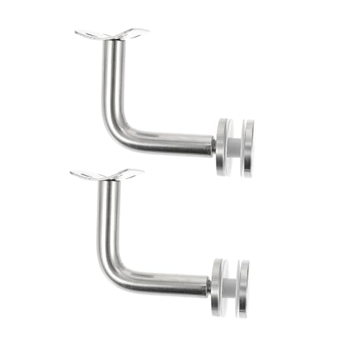 HONITANO 2 Stück Handlaufhalter Wandmontage Banister Bracket Stahl Robust Treppen Geländerstütze Banister Rail Support für Holz und Treppenhandläufe von HONITANO