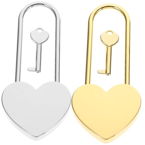 HONITANO 2 Stück Herzförmiges Mini vorhängeschloss Schlüssel Kleines Liebesschloss für Gepäck Schmuckschatulle Tagebuch Elegantes Reiseschloss Sichere und Einfache Anwendung HONITANO 2 Stück Herzförmiges Mini vorhängeschloss Schlüssel Kleines Liebesschloss für Gepäck Schmuckschatulle Tagebuch Elegantes Reiseschloss Sichere und Einfache Anwendung von HONITANO
