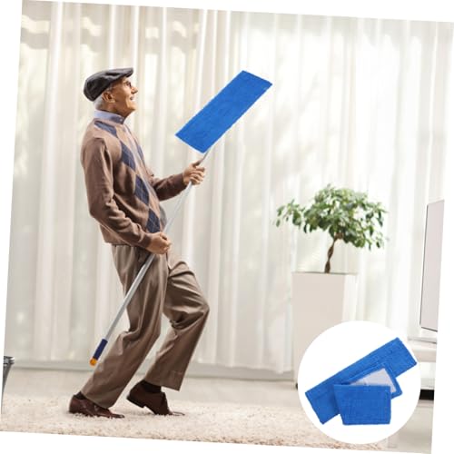 HONITANO 2 Stück Korallfleece Ersatz wischpads für Bodenwischer Dicke Waschbare Flachmopptücher Langlebige Moppbezüge Fliesen Steinböden Praktisches Reinigungszubehör von HONITANO