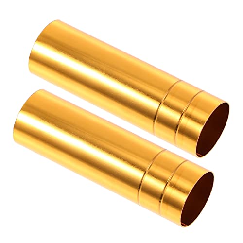 HONITANO 2 Stück Kronleuchter Lampenfassung Hülse aus Dickem Elektrophorese Gold für DIY Beleuchtung Zubehör Langlebig Dekorativ Passend für Wasserrohr Doppeladern von HONITANO