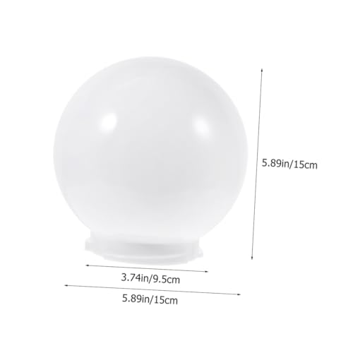HONITANO 2 Stück Kugelförmige Lampenschirme aus Acryl Weiß Ømm Außenlampen Lampenschirm Ersatz Einfach zu Montierender Lampenabdeckung für Wand Gartenlampen von HONITANO