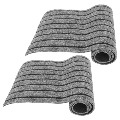 HONITANO 2 Stück Rutschfeste Stufenmatten aus Polyester für Treppen Spiralförmige und Geschwungene Treppen Geräuschdämpfende Treppenteppiche für Innenbereich Anti rutsch Treppenhaus von HONITANO