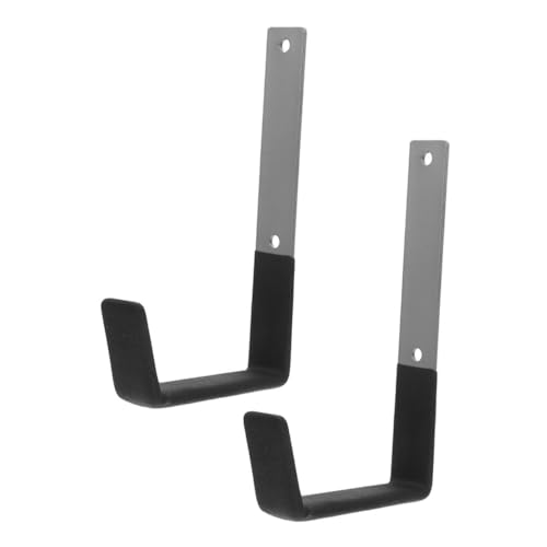 HONITANO 2 Stück Schwere Metall wandhaken Garage und Garten Robust und Vielseitig für Werkzeuge Gartenschläuche mit Schrauben zur Einfachen Montage Belastbar für Schwere Gegenstände von HONITANO