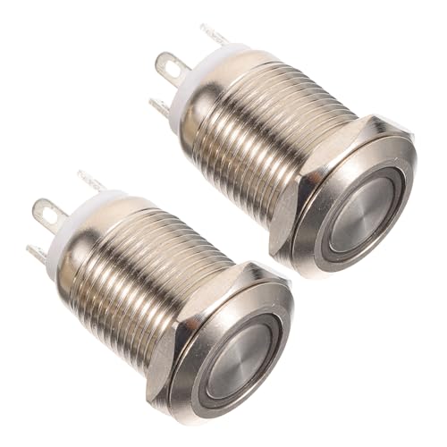 HONITANO 2 Stück Teiliges Beleuchtetes Rund Edelstahl Einfache Installation Langlebig mit Weißem LED Kreis für Haustür Wetterfest Ersatz für Türklingel Außen Sichtbare Anzeige Dunkelheit von HONITANO