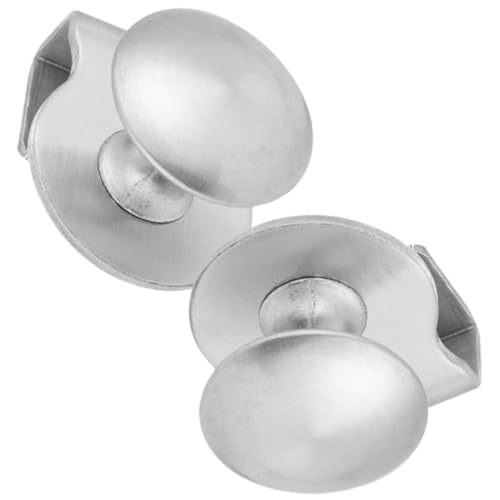 HONITANO 2 Stück Teiliges Edelstahl Glas Türgriff Eleganter Glas Türgriff für Schränke und Vitrinen Langlebiger Türclipgriff für Badezimmer und Küche Komfortabler Griff Einfache Montage von HONITANO