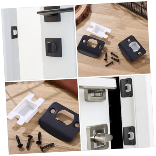 HONITANO 2 Stück Teiliges Edelstahl Türschloss Schließblech Rostfrei Stabil und Langlebig Inklusive Schrauben Passend für Verschiedene Türschlösser Sichere Führung für Zimmertüren Einfache von HONITANO