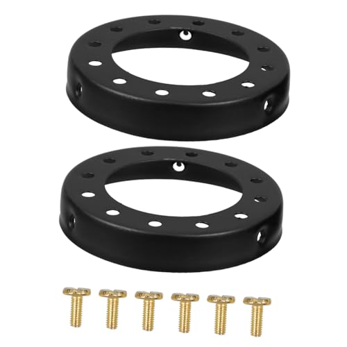HONITANO 2 Stück Teiliges Lampenschirm Ring aus Schwarzem Metall Dekorativer Lampenschirm Adapter Vielseitiger Ersatzring für Wohn Schlaf und Arbeitszimmerleuchten Einfache Montage HONITANO 2 Stück Teiliges Lampenschirm Ring aus Schwarzem Metall Dekorativer Lampenschirm Adapter Vielseitiger Ersatzring für Wohn Schlaf und Arbeitszimmerleuchten Einfache Montage von HONITANO