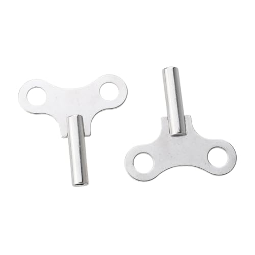HONITANO 2 Stück Teiliges Stahl Uhrwerk Schlüsselset Langlebiges Aufziehwerkzeug für Stand und Wanduhr Reparaturzubehör Metall Uhr Schlüssel Geeignet für Kettenaufzug Uhrmechanik von HONITANO