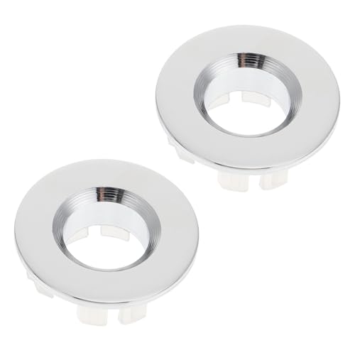 HONITANO 2 Stück Teiliges Waschbecken Überlaufring aus Langlebige Badezimmer Überlaufabdeckung Einfache Installation Passend für Waschtisch Überlaufloch Praktische Waschbecken Zubehör von HONITANO