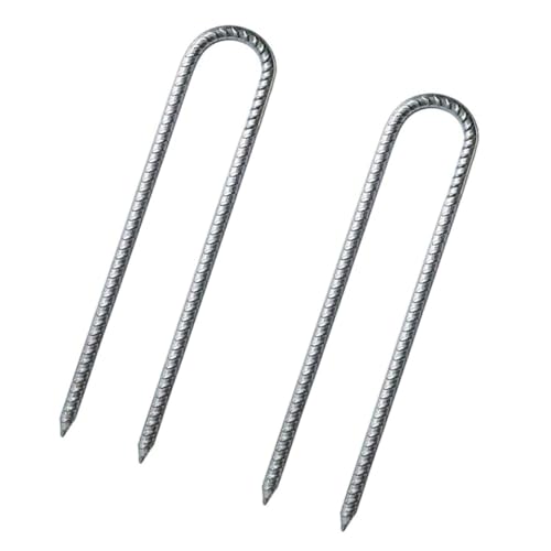 HONITANO 2 Stück U förmige Zeltheringe aus Verzinktem Stahl Robuste Camping Gartennägel Langlebige Trampolin bodenanker Einfache Installation für Outdoor zelte und Schaukelsets von HONITANO