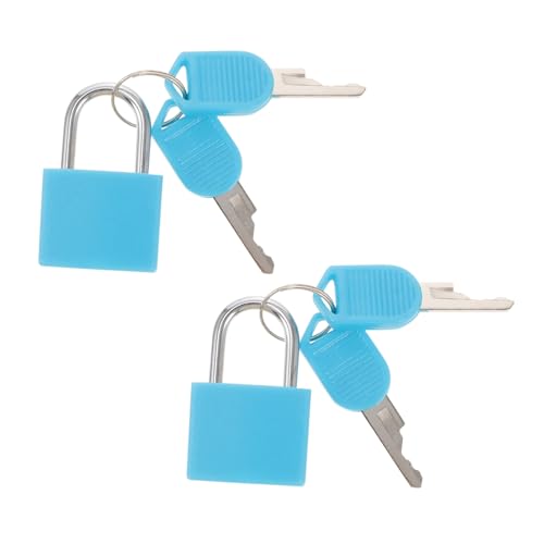 HONITANO 2 Stück Vorhängeschloss Langbügel Messing Sicherheits Padlock mit Schlüssel für Rucksack Koffer Schmuckkästchen Schrank und Tagebuch von HONITANO