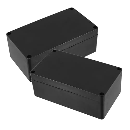 HONITANO 2 Stück Wasserdichte Outdoor Verteilerdose aus Abs Kunststoff Wetterfeste Anschlussbox ohne Ohren Schützende Anschlussdose für Elektrische Stromverbindungen im Außenbereich von HONITANO