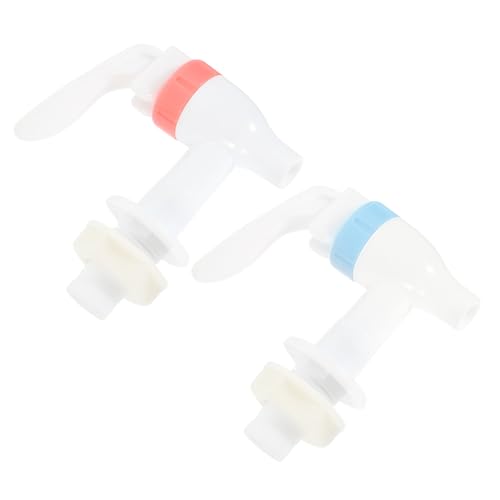 HONITANO 2 Stück Wasserhahn für Wasserspender Langlebiger Kunststoff Dispenserhahn Einfache Montage Rot Blau Geeignet für Quadratische Wasserspender Rostfrei Modernes Design von HONITANO