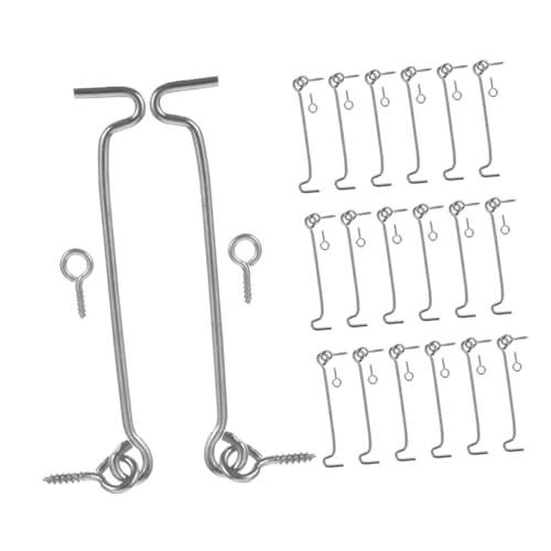 HONITANO 20 Sätze Teiliges Tür und Fensterhaken aus Edelstahl Winddichtes Cabin Hook Latch Robuster Privacy Hook Riegel für Türen und Fenster Einfache Montage Langlebige Stabile von HONITANO