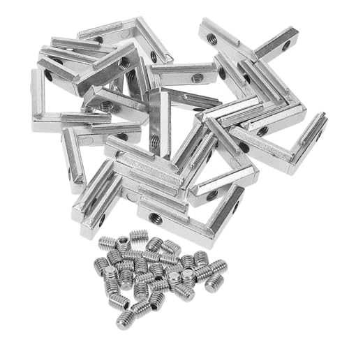 HONITANO 20 Sätze Zinklegierung Profil Eckverbinder Serie Winkel Versteckt Korrosionsbeständig Teiliges Schrauben für Aluminiumprofile DIY Heimwerker HONITANO 20 Sätze Zinklegierung Profil Eckverbinder Serie Winkel Versteckt Korrosionsbeständig Teiliges Schrauben für Aluminiumprofile DIY Heimwerker von HONITANO