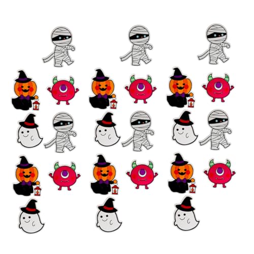 HONITANO 200 Stück Teiliges Halloween Lollipop Karten Bunte Dekorationskarten für Party Süßigkeiten Robustes Papier Geeignet für Cake Pops Geschenkverpackungen Festliche DIY Dekoration von HONITANO