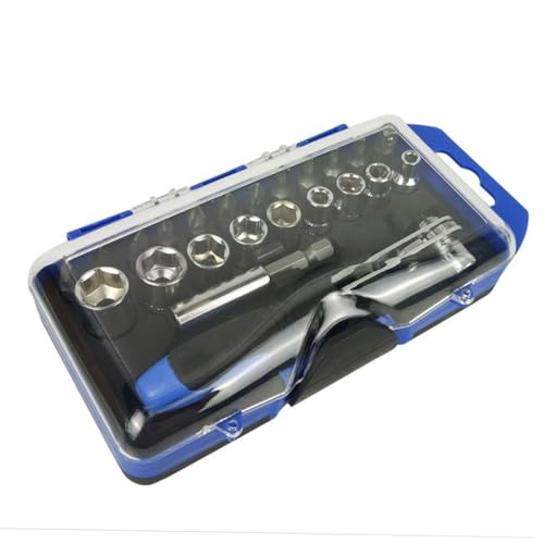 HONITANO 23 Stück Teiliges Ratschen Schraubendreher Set mit Ergonomischem Griff Langlebige Steckschlüssel und Hülse Vielseitiges Reparaturwerkzeug für Auto Motorrad und Haushalt HONITANO 23 Stück Teiliges Ratschen Schraubendreher Set mit Ergonomischem Griff Langlebige Steckschlüssel und Hülse Vielseitiges Reparaturwerkzeug für Auto Motorrad und Haushalt von HONITANO