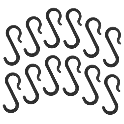 HONITANO 24 Stück Teiliges S haken Kunststoff Belastbare Aufhängehaken für Küche und Bad Vielseitig Verwendbar als Handtuchhalter Schlüssel Dekohaken Kompakt und Langlebig Geeignet für von HONITANO