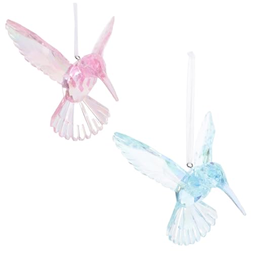 HONITANO 2stücke Acryl Hummingbird Fensterdeko Transparente Farbenfrohe Vogel-hängedekoration Für Zuhause Auto Und Büro Als Suncatcher Und Ornament Geeignet von HONITANO