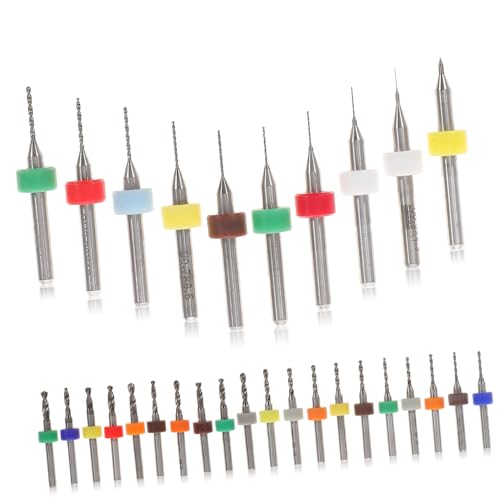 HONITANO 30 Stück Teiliges Wolframstahl Mikrobohrer Set Hochverschleißfest Präzise Handbohrer Bits für Leiterplatten Schmuckgravur und Bastelarbeiten Geeignet für Kleine Handbohrmaschinen von HONITANO