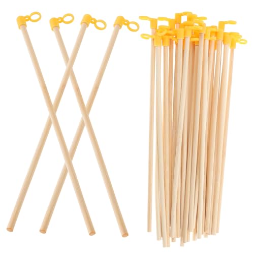 HONITANO 35 Stück Teiliges Holz Laternenstäbe Leicht Tragbar ohne Grate für Laternenparty DIY Laternenstab Holzgriff Geeignet für Erwachsene Gartenlaterne Draußen von HONITANO