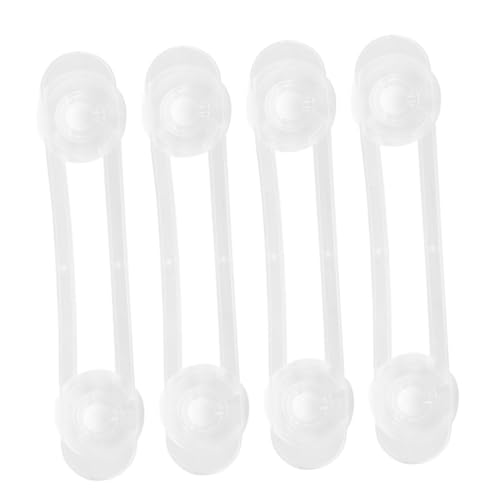 HONITANO 4 STÜCKE Teiliges Flexible Transparente Schrankverschluss Kindersicherung mit Antiklemmfunktion für Küchenschränke und Schubladen Einfache Montage ohne Werkzeug Geeignet für Junge von HONITANO