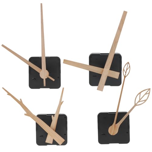 HONITANO 4 Sätze Teiliges Geräuschloses Quarz uhrwerk mit Zeigern Leiser DIY Wanduhren Ersatz Kompatibel für Verschiedene Uhrenstile Klassisches Design Einfache Montage für Reparatur und von HONITANO