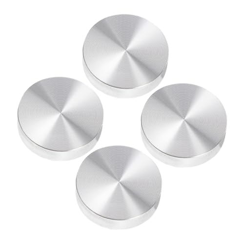 HONITANO 4 Stck Teiliges Aluminiumlegierung Runde Scheibenadapter Stabile Glas Tischplatte Adapter rutschfeste Metallrundscheiben für Teetisch Leicht Kompakt und Vielseitig Einsetzbar von HONITANO