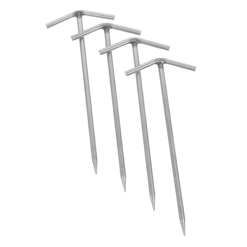 HONITANO 4 Stück Camping Zeltpflöcke Edelstahl T-Form Bodenanker Winddichte Robuste Heringe für Zelte Pavillons Garten Outdoor Stabile Befestigung bei Starkem Wind HONITANO 4 Stück Camping Zeltpflöcke Edelstahl T-Form Bodenanker Winddichte Robuste Heringe für Zelte Pavillons Garten Outdoor Stabile Befestigung bei Starkem Wind von HONITANO