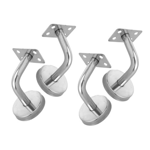 HONITANO 4 Stück Edelstahl Handlaufhalter Langlebige Wandhalterung für Innentreppen Minimalistisches Design Einfache Montage Handlaufstütze für Modernes Treppengeländer von HONITANO