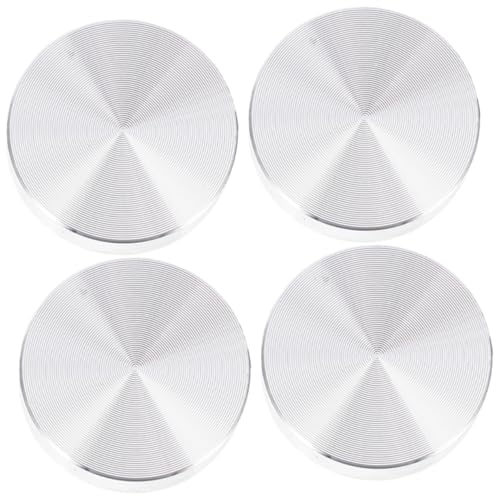HONITANO 4 Stück Teiliges Aluminium Rundscheiben Stabile Tischadapter für und Teetische Rostfrei Fein Verarbeitet Praktische Runde Metallplatten für Möbel und Vitrinen Gewinde von HONITANO
