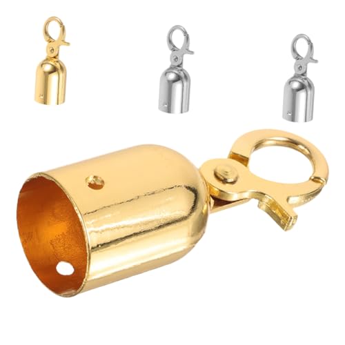 HONITANO 4 Stück Teiliges Edelstahl Seilendstopper mit Haken Langlebige Kordelendkappen für Schutzbarrieren Absperrseile und Stilvolle Heimdekoration Einfach zu Montieren Vielseitig von HONITANO