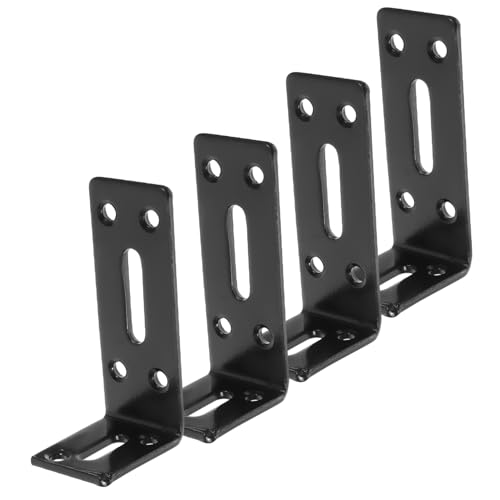 HONITANO 4 Stück Teiliges Förmige Metallwinkel Eckverbinder Schwerlast Winkelhalterung für Möbel Schränke Schwarz Einfache Montage Kratzfrei Robust HONITANO 4 Stück Teiliges Förmige Metallwinkel Eckverbinder Schwerlast Winkelhalterung für Möbel Schränke Schwarz Einfache Montage Kratzfrei Robust von HONITANO