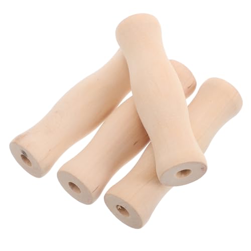 HONITANO 4 Stück Teiliges Holzgriffe für Küchenutensilien Hitzebeständig und Sicherer Griff für Grillen Camping und Outdoor Kochen Robustes Holzmaterial Einfach zu Reinigen und Vielseitig von HONITANO
