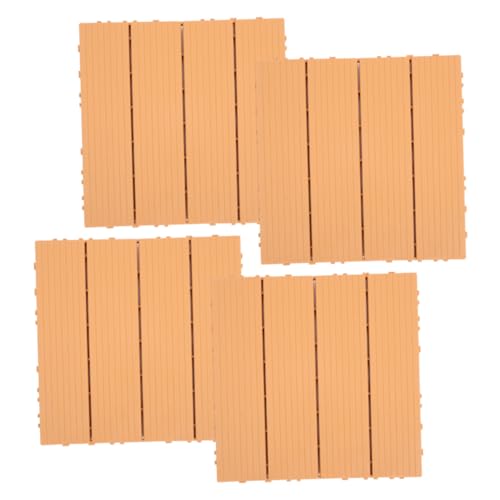 HONITANO 4 Stück Teiliges Klick Outdoor Bodenbelag aus Robustem Kunststoff Wasserfeste Terrasse Fliesen mit Holzoptik Wetterfeste Balkon und Gartenfliesen Einfache Langlebig und HONITANO 4 Stück Teiliges Klick Outdoor Bodenbelag aus Robustem Kunststoff Wasserfeste Terrasse Fliesen mit Holzoptik Wetterfeste Balkon und Gartenfliesen Einfache Langlebig und von HONITANO