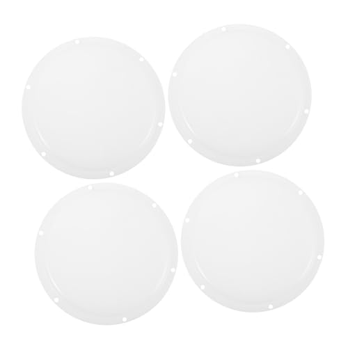 HONITANO 4 Stück Teiliges LED Deckenlicht Abdeckung Anti-fog Kunststoff Lampenschirm mit Gebogenem Design Blendfrei Diffuser Lampenschutz Einfache Montage Geeignet für Wohnzimmer Küche Büro von HONITANO