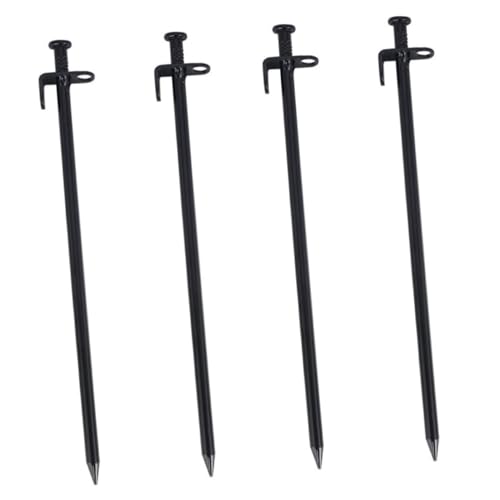 HONITANO 4 Stück Teiliges Outdoor Camping Zeltheringe aus Stahl Lang mit Rundem und Seitlichem Ring Robust und Langlebig für Zelte Pavillons Sonnenschirme und Gartenbefestigung HONITANO 4 Stück Teiliges Outdoor Camping Zeltheringe aus Stahl Lang mit Rundem und Seitlichem Ring Robust und Langlebig für Zelte Pavillons Sonnenschirme und Gartenbefestigung von HONITANO