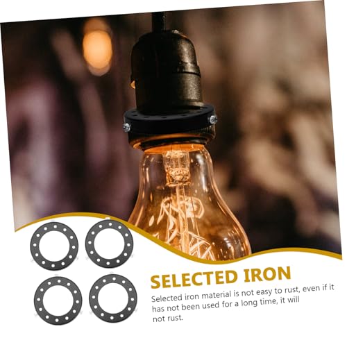 HONITANO 4 Stück Teiliges Robuste Eisenringe zur Sicheren Befestigung von Glasschirm Kronleuchter Lampenschirmhalter Stabil und Platzsparend für Langlebige Lampenmontage HONITANO 4 Stück Teiliges Robuste Eisenringe zur Sicheren Befestigung von Glasschirm Kronleuchter Lampenschirmhalter Stabil und Platzsparend für Langlebige Lampenmontage von HONITANO