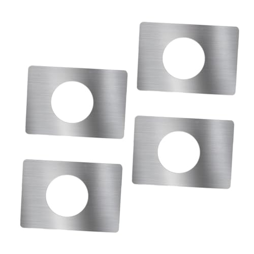 HONITANO 4 Stück Teiliges Türverstärkungsset aus Edelstahl Reparaturplatte für Türloch Ballförmige Schlossabdeckung Türschloss Fixierplatte zur Stabilisierung und Sicherung der Haustür von HONITANO