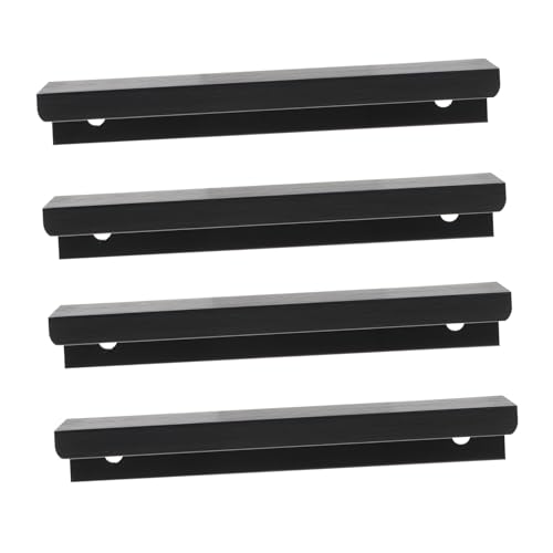HONITANO 4 Stück Teiliges Unsichtbare Griffmulden aus Hochwertiger Aluminiumlegierung Dunkles Finish Lochabstand Einfache Montage für Küchenschränke und Möbel Elegante Möbelgriffe für von HONITANO