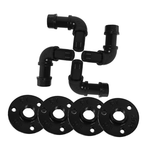 HONITANO 4 Stück Teiliges Vintage Wandhaken Robustem Eisen im Industrial stil Dekorative Mehrfach kleiderhaken für Garderobe Bad und Küche Einfache Montage Rustikaler Stil für Vielseitige von HONITANO