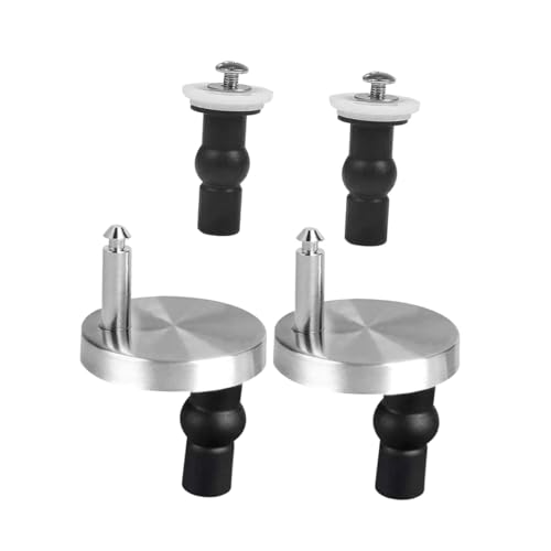 HONITANO 4 Stück Teiliges Wc Sitz Scharnier Set aus Rostfreiem Stahl mit Schnellverschluss Schrauben Passend Einfache Montage ohne Muttern Stabile Toilettensitz Befestigung von HONITANO
